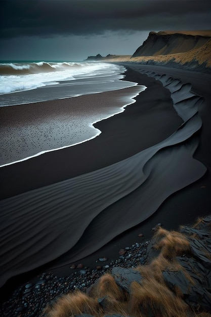 La spiaggia di sabbia nera è una bellissima spiaggia.