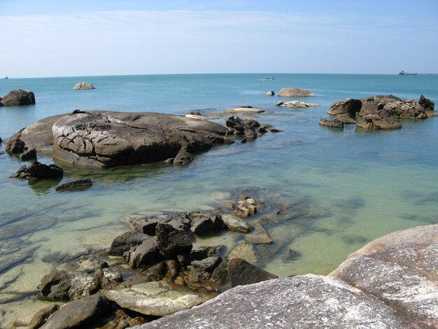 La spiaggia nell'isola di Langkavi, Malesia