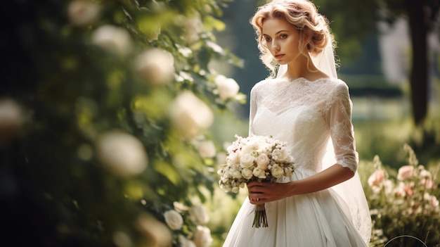 la sposa in abito bianco