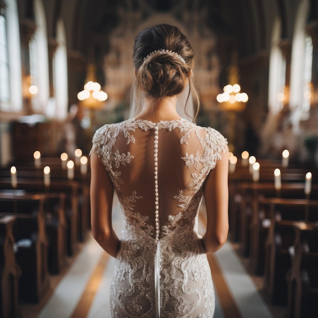 La sposa va all'altare Matrimonio AI generativa