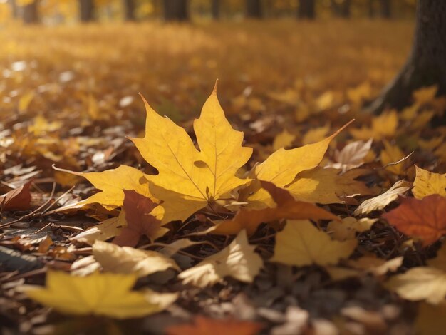 La stagione autunnale frondeggia la scena della pianta ai generativa