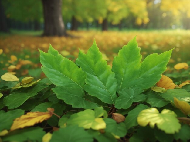 La stagione autunnale frondeggia la scena della pianta ai generativa