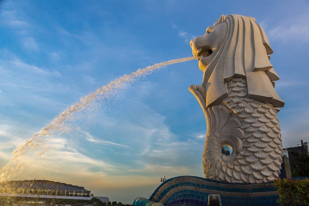 La statua della fontana Merlion