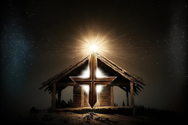 La stella di Natale risplende sul presepe di Gesù Cristo AGI