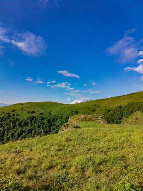 La strada di alta montagna al tratto di JilySu Caucaso KabardinoBalkaria Russia