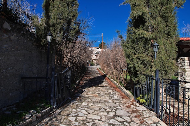 La strada nel villaggio di Lefkara Cipro