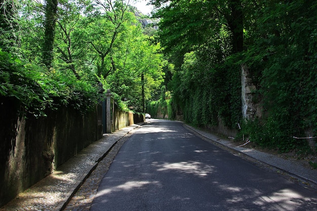 La strada nella città di Sintra Portogallo