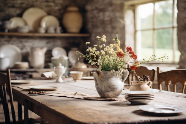 La struttura è al centro della scena in questo primo piano della cucina rustica