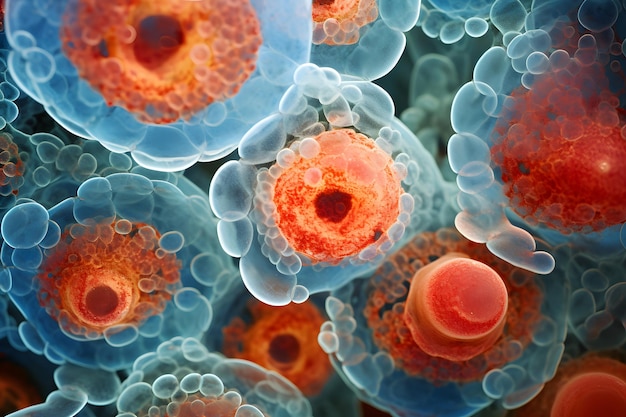 la stupefacente bellezza e la complessità del mondo in miniatura delle cellule batteri e microorganismi