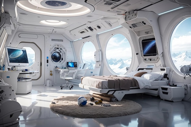 La suite da sogno dell'astronauta Progetta una camera da letto futuristica per un comfort a gravità zero