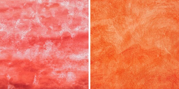 La superficie della parete di gesso rosso è progettata come una macchia