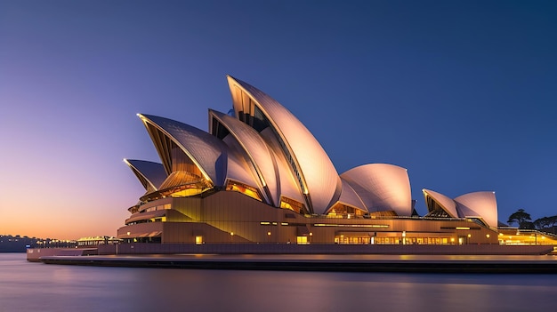 La Sydney Opera House è un centro di arti dello spettacolo multivenuale identificato come uno dei Generative AI