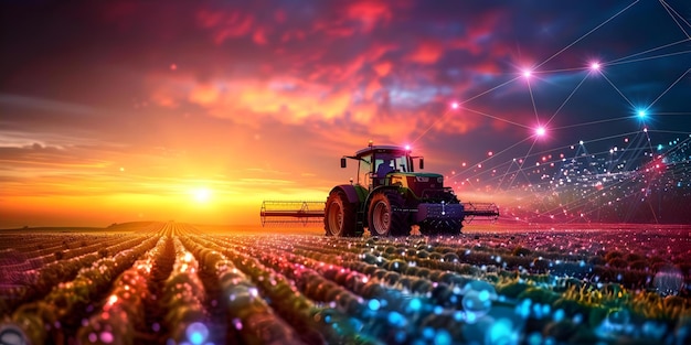 La tecnologia blockchain traccia visivamente il viaggio sicuro dei prodotti agricoli dal campo al consumatore Concept Blockchain Technology Supply Chain Traceability Food Safety Transparency