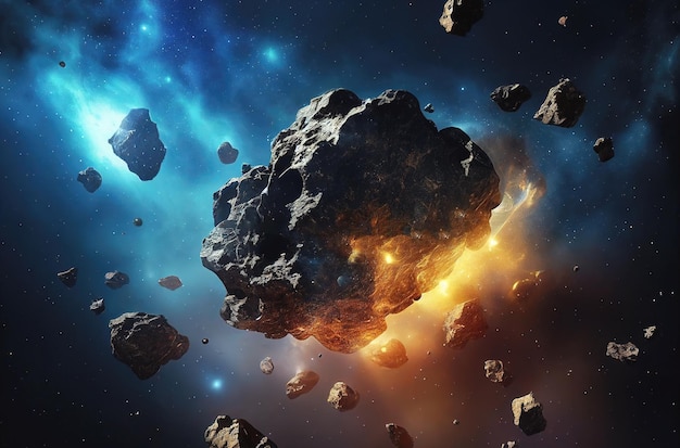 La tecnologia di intelligenza artificiale AI ha generato meteorite spaziale