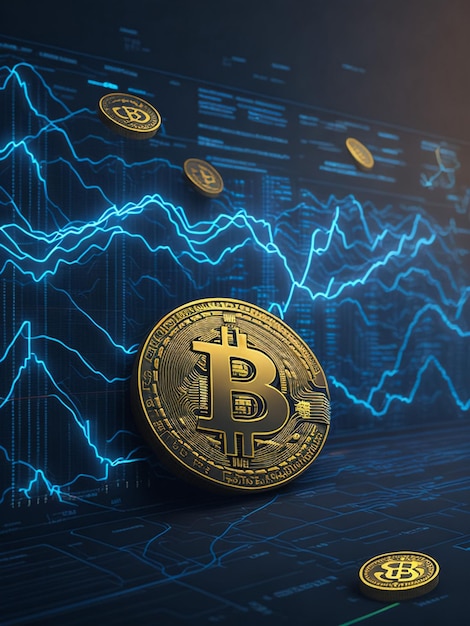 La tendenza del mercato toro Cryptocurrency Bitcoin Stock Growth Chart mostra un forte aumento del prezzo