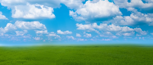 La terra e il cielo azzurro