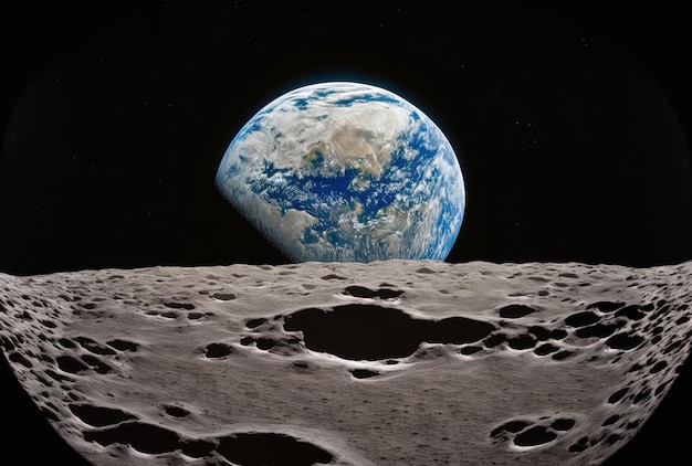 La Terra vista dalla Luna I componenti di questa immagine sono stati forniti dalla NASA