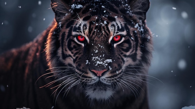 la tigre è una tigre che vive nella neve.