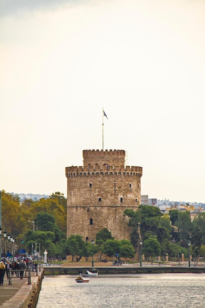 La torre bianca della città di Salonicco in Grecia