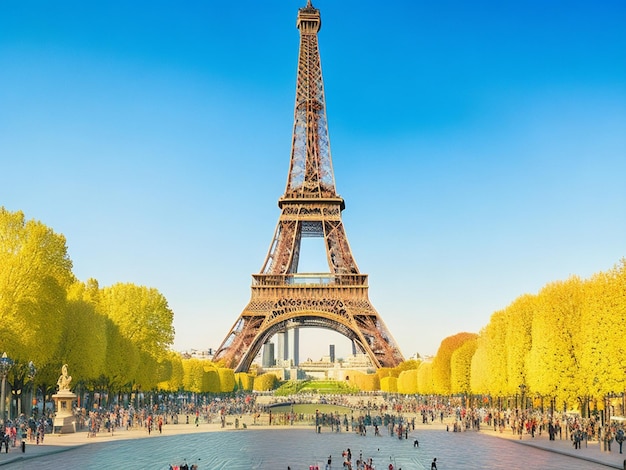 La Torre Eiffel a Parigi Francia IA generativa