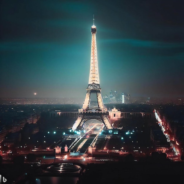 La Torre Eiffel di notte