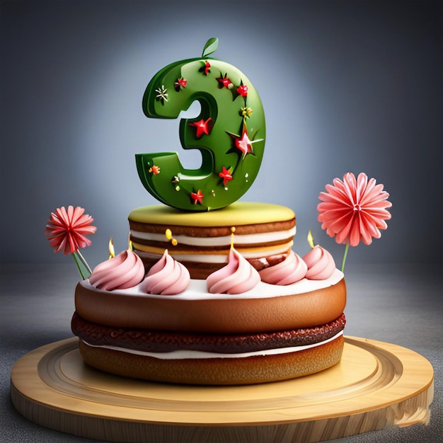 La torta di compleanno è un'immagine unica e ad alta risoluzione per feste ed eventi