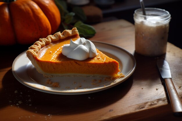 La torta di zucca è un dessert popolare per il Ringraziamento