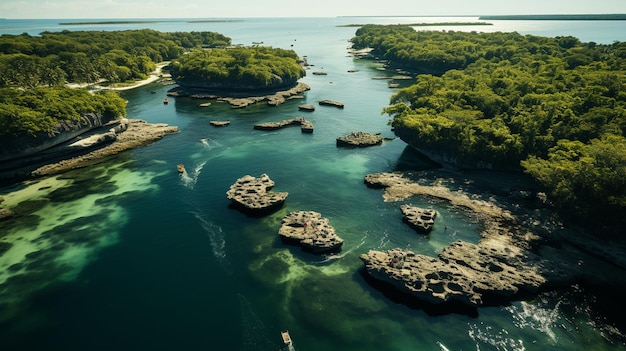 La tranquilla bellezza delle isole di mangrovie