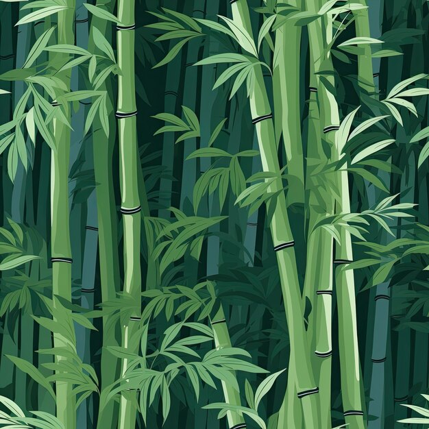 La tranquilla foresta di bambù fruscia in silenzio