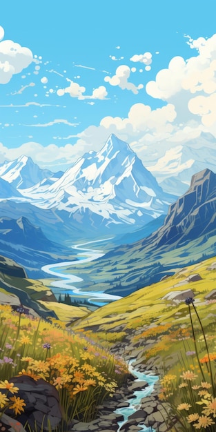 La tundra trascendente un paesaggio iperdetallato ispirato da Becky Cloonan e Alexandre Calame