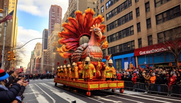 La Turchia galleggia a New York con manifestanti pellegrini e spettatori