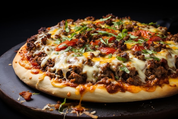 La vera pizza al cheeseburger.