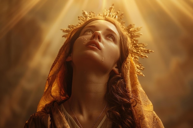 La Vergine Maria un simbolo di fede e devozione una figura iconica nel cristianesimo che rappresenta la purezza la grazia e la maternità divina venerata dai credenti di tutto il mondo per il suo significato sacro