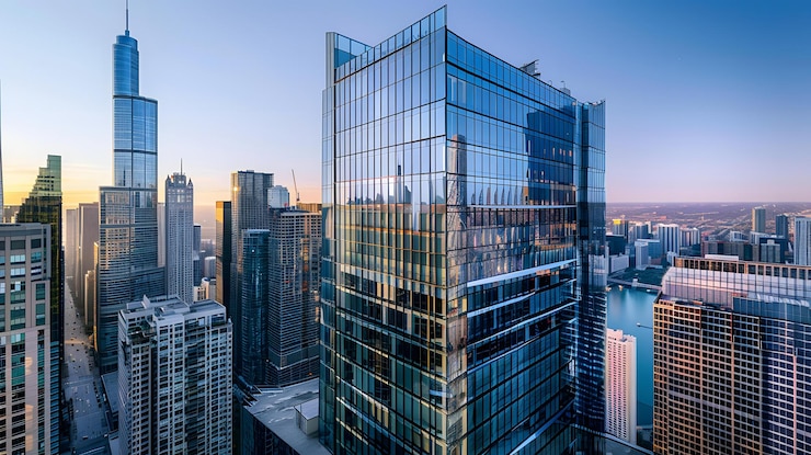 Foto la vista dalla cima dell'edificio