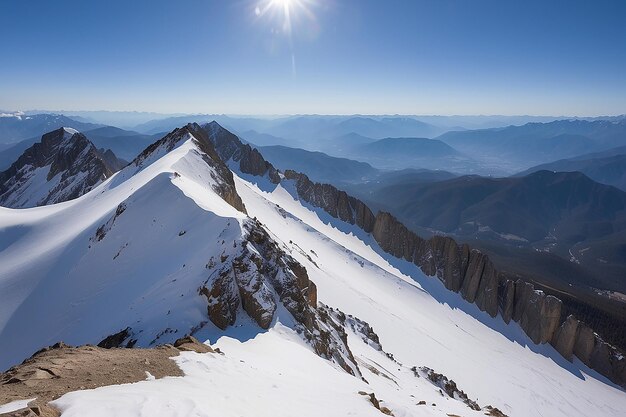 La vista dalla cima della montagna