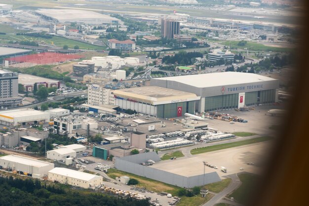 La vista dalla finestra dell'aeroporto