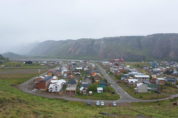 La vista del villaggio di El Chalten in Patagonia, Argentina