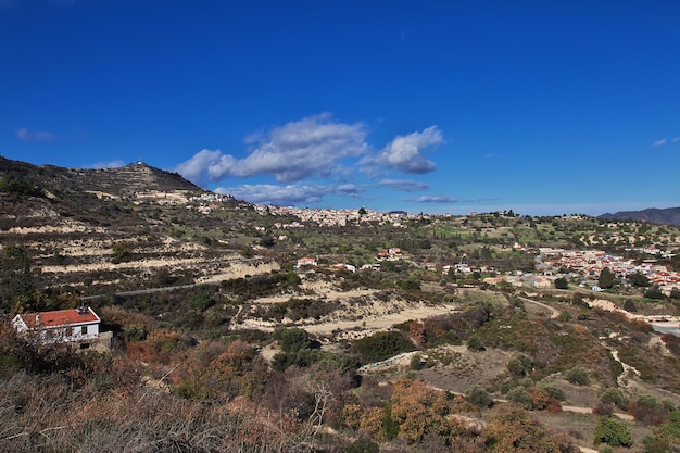 La vista del villaggio di Lefkara Cipro