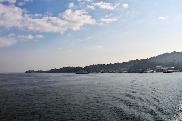 La vista dell'isola di Miyajima in Giappone