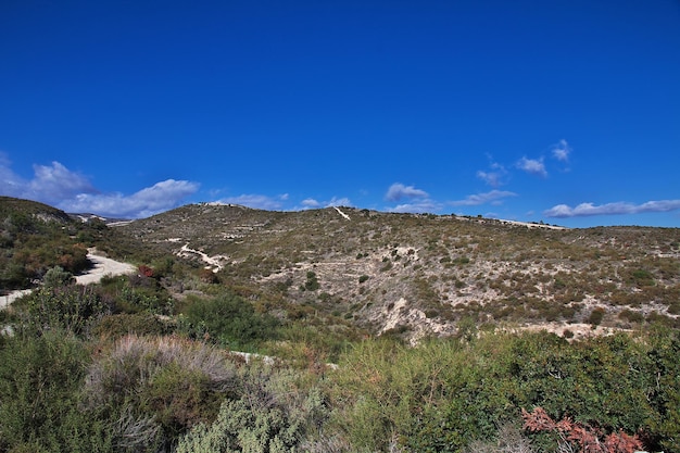 La vista delle montagne di Cipro