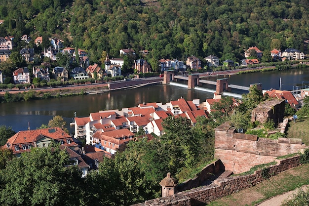 La vista di Heidelberg in Germania