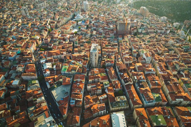 La vista di Istanbul dall'alto ci mostra un'incredibile scena del tramonto