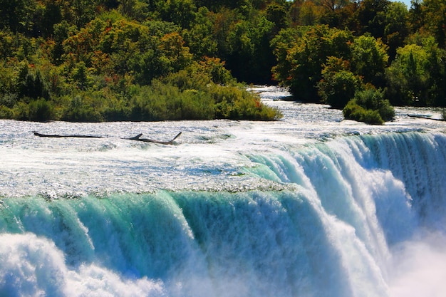 La vista idilliaca delle cascate del Niagara