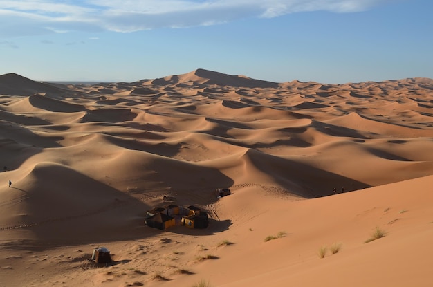 La vista panoramica del deserto contro il cielo