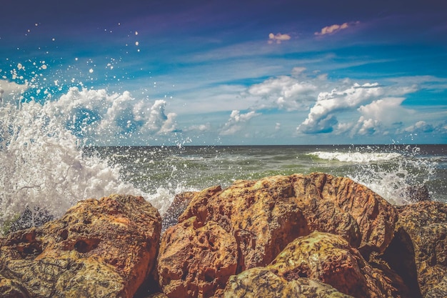 La vista panoramica del mare