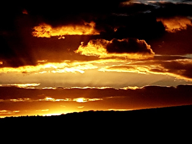 La vista panoramica del tramonto