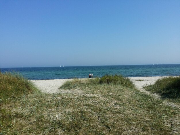 La vista panoramica della spiaggia