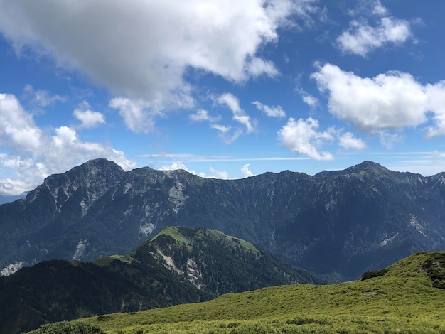 La vista panoramica delle montagne contro il cielo