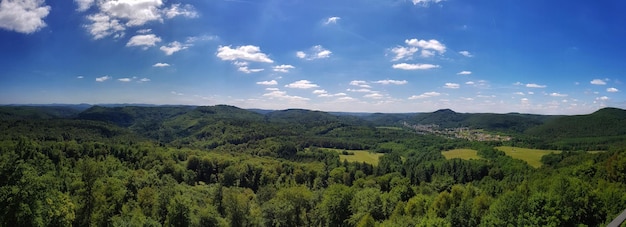 La vista panoramica delle montagne contro il cielo