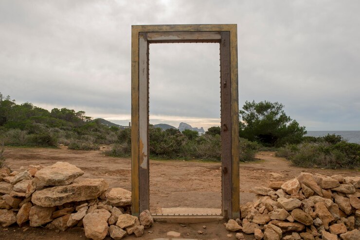 Foto la vista panoramica delle rocce contro il cielo